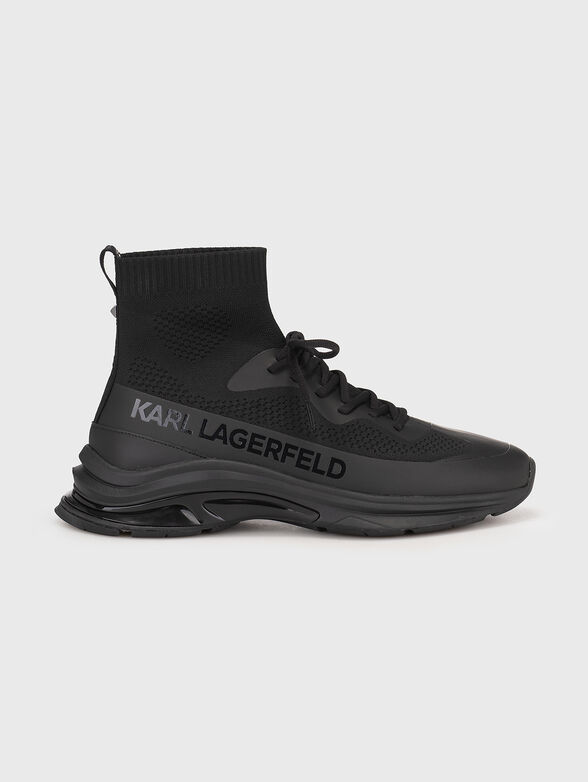Black sneakers with logo detail   - 1