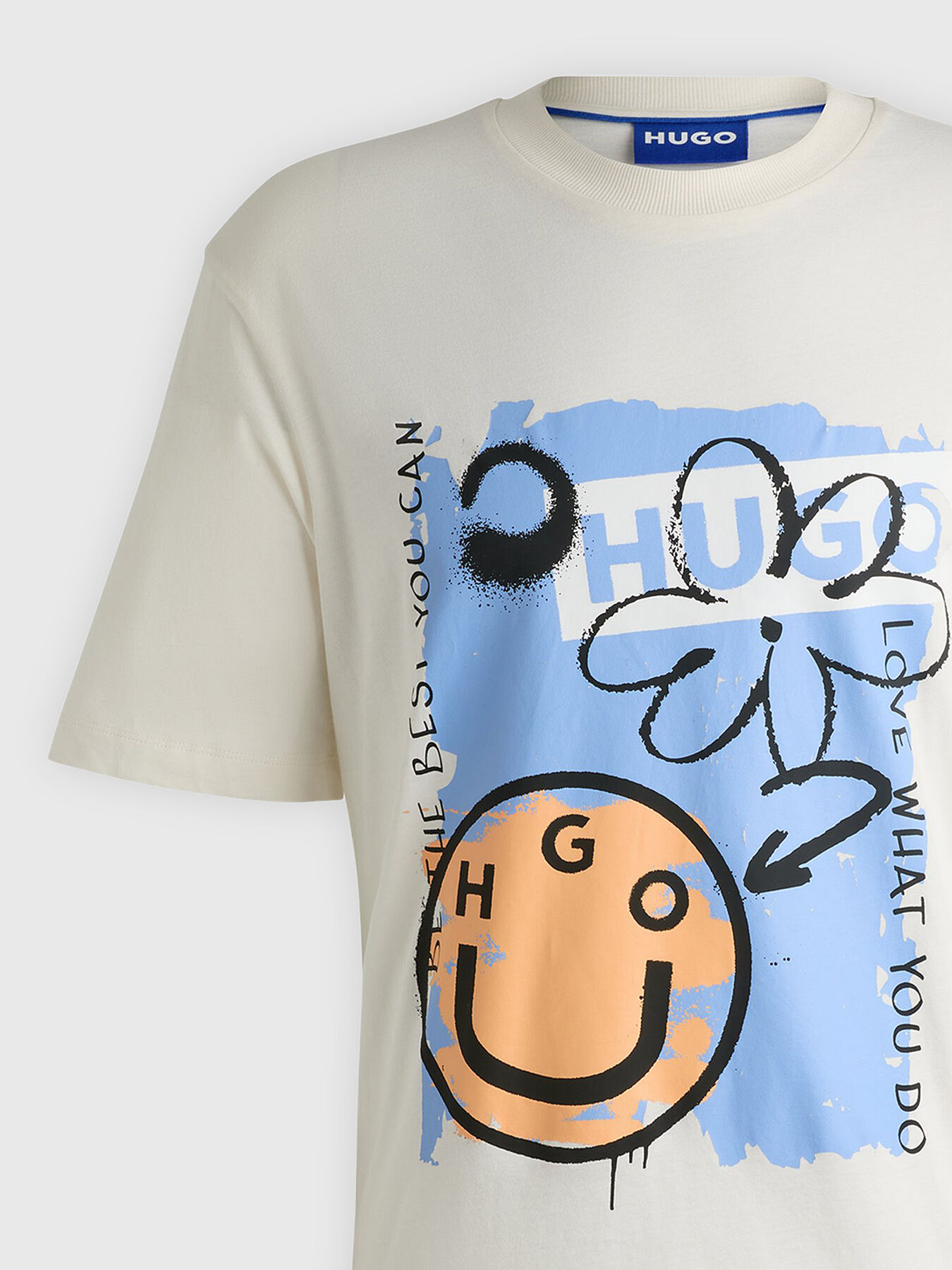HUGO Niley HAPPY Blue ロゴパッチ 半袖 Tシャツ 関＊送込 長袖パッチロゴプリントTシャツ | アパレル | PRODUCTS