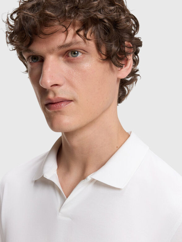 BECKHAM x BOSS cotton and silk polo shirt  - 4