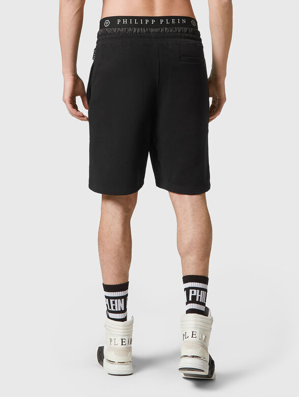 Cotton blend shorts in black - 2