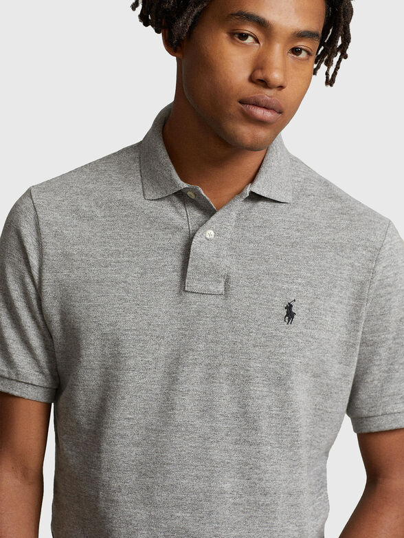 Grey cotton Polo-shirt - 4