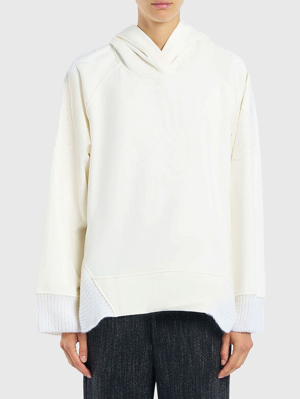 Long sleeved hooded sweatshirt - 1