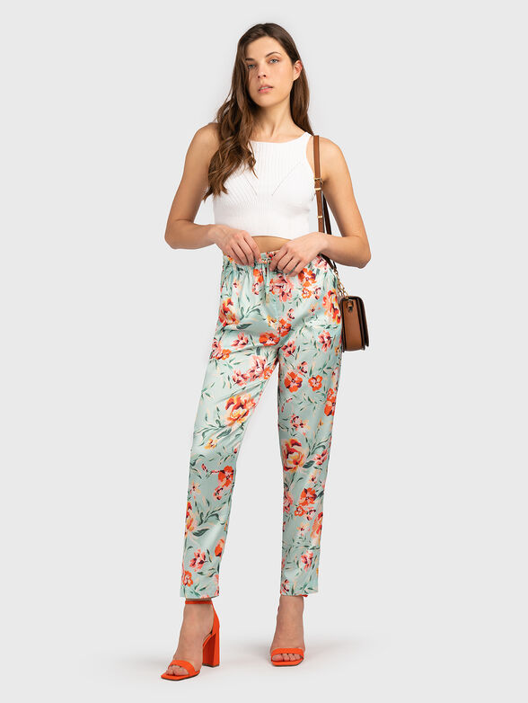 VIOLA trousers with floral print - 4