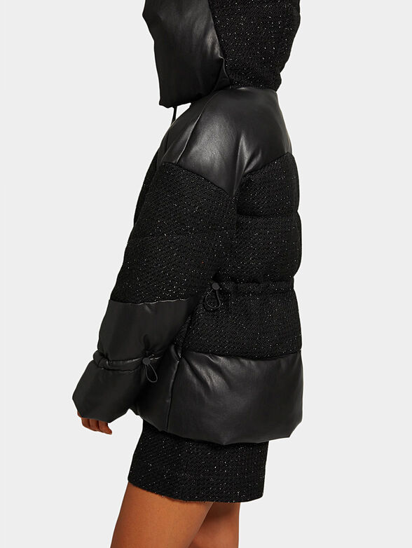 LEA padded jacket with boucle' insert - 5