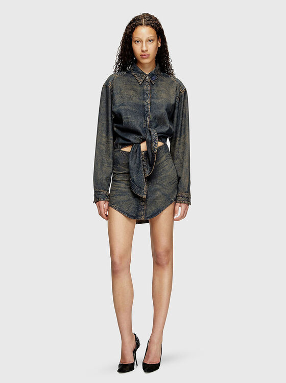 DE-SUSAN-S denim dress with classic collar - 1