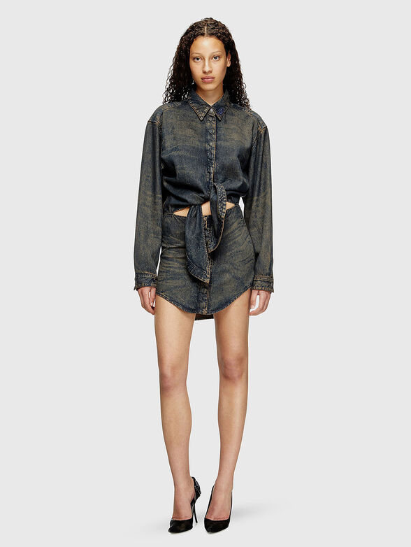 DE-SUSAN-S denim dress with classic collar - 1