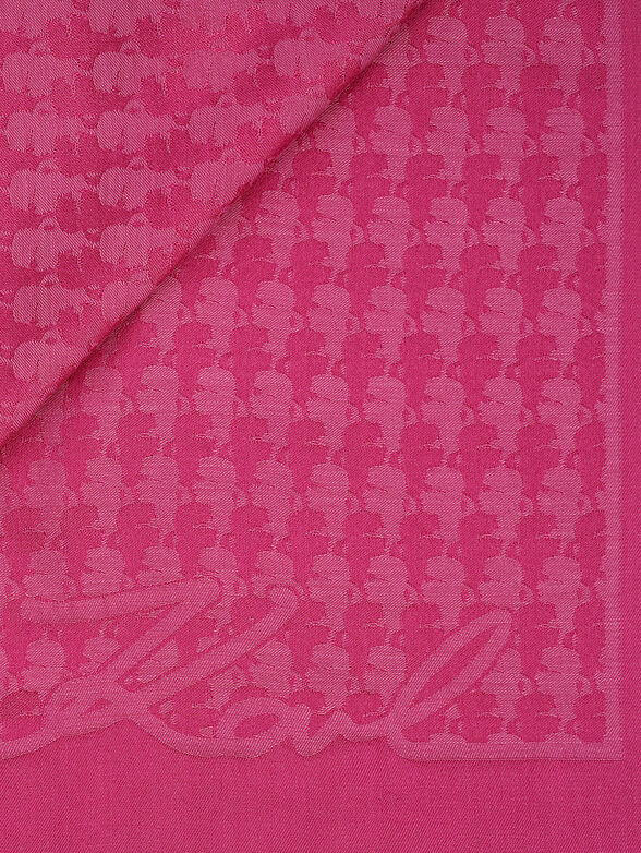 CAMEO Silk scarf in fuxia - 2