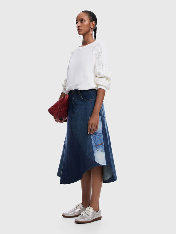 Denim midi skirt - 5