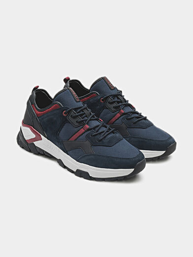 Black running sneakers with red accents - 2