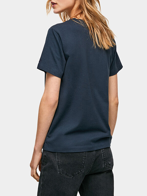 SONYA blue T-shirt with print - 3