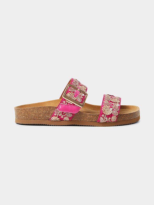 Sandals with embroidered straps - 1
