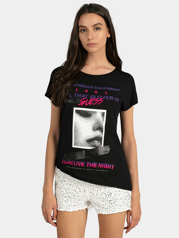 SANDRA T-shirt with asymmetric hem - 1