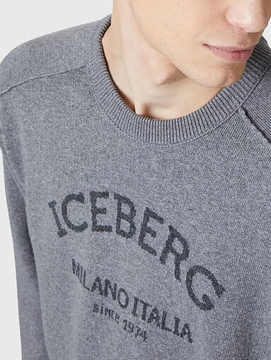 Crew neck sweater with logo - 5