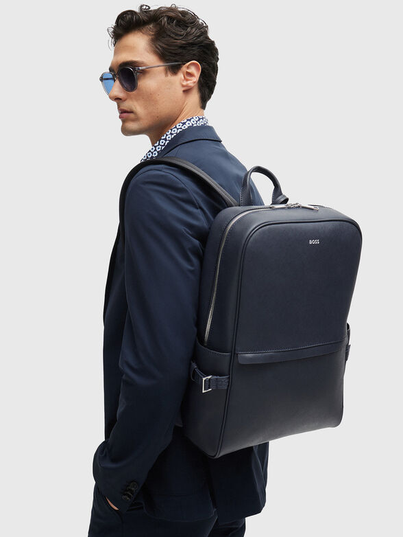 ZAIR black backpack with saffiano effect - 2