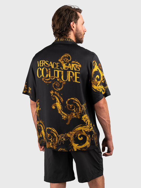 Black shirt with baroque print - 2