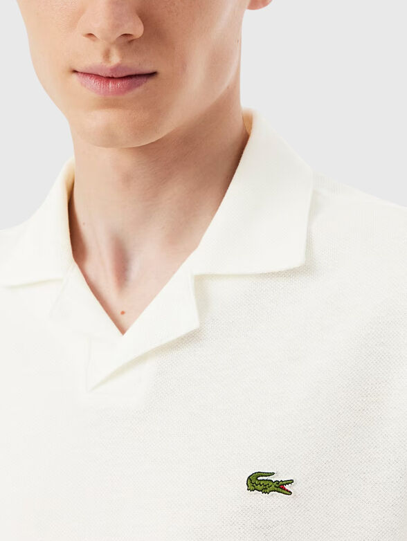 Cotton and linen polo-shirt - 4