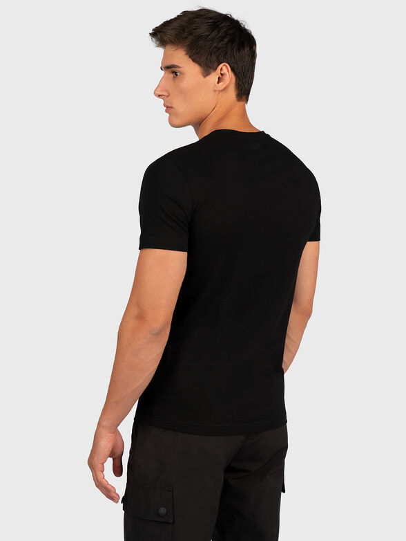 Black T-shirt with logo print - 4