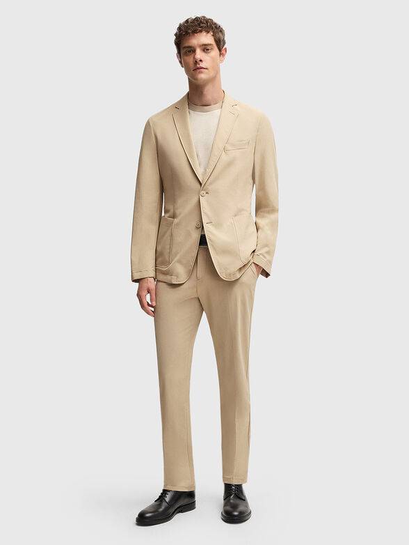 Slim jacket in beige color - 1