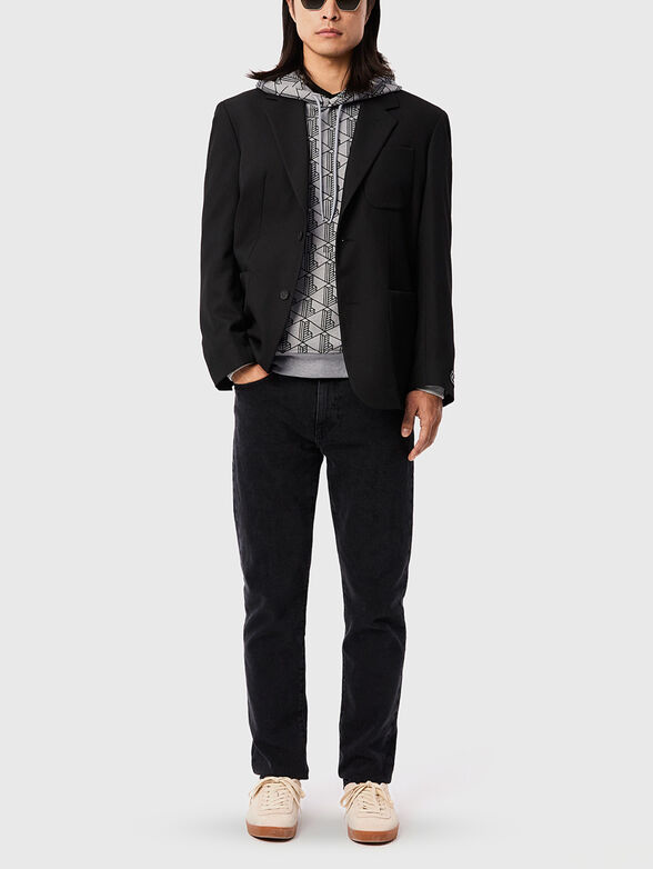 Sweatshirt with hood and print - 2