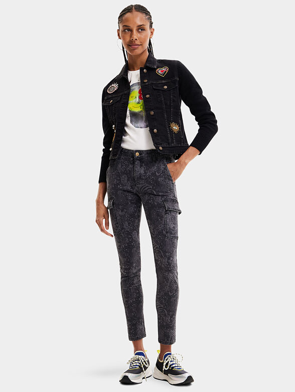 DENVER denim jacket with colorful embroidery - 2