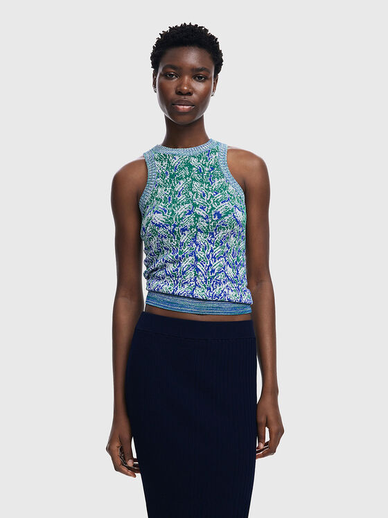 Плетен топ без ръкави - 1