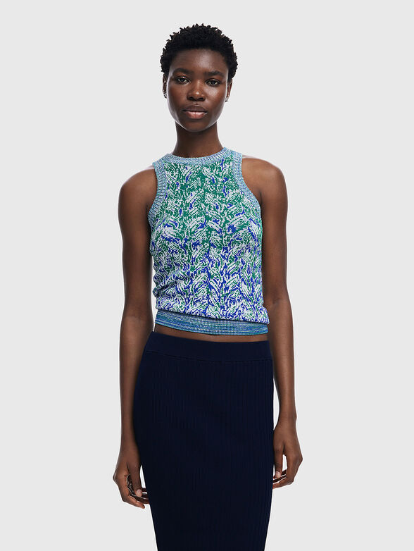 Knitted sleeveless top - 1