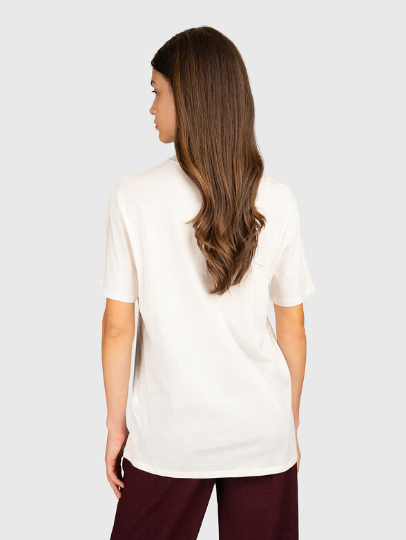 Cotton T-shirt with an accent print - 3