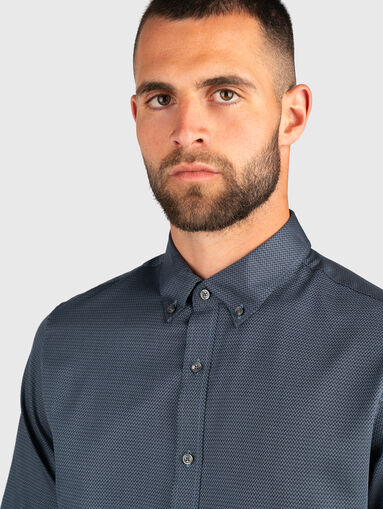 DOBBY long sleeve cotton shirt - 4