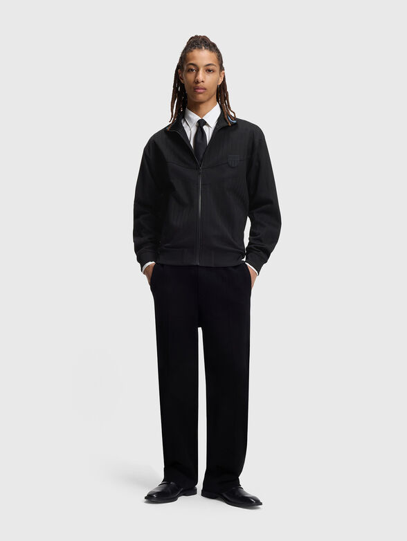 Sweatshirt with zip and logo patch - 2