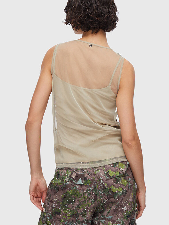 Tulle top with appliqu&eacute;s - 3