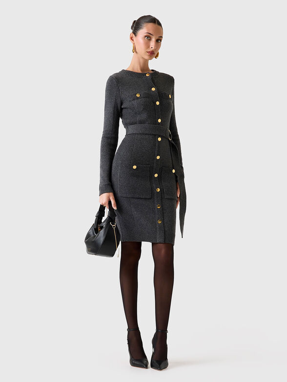 Cashmere blend mini dress - 1