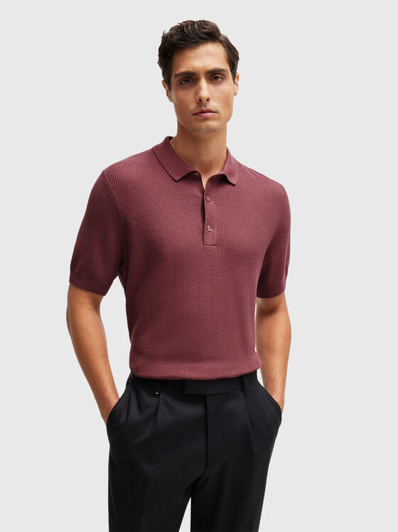 Поло-шърт H-DAREMO в червен цвят - 1