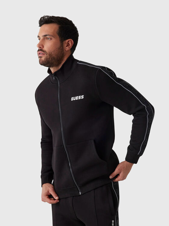 Черен суитшърт MICKEY с лого детайл - 1