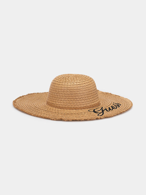 Straw hat with logo embroidery - 1