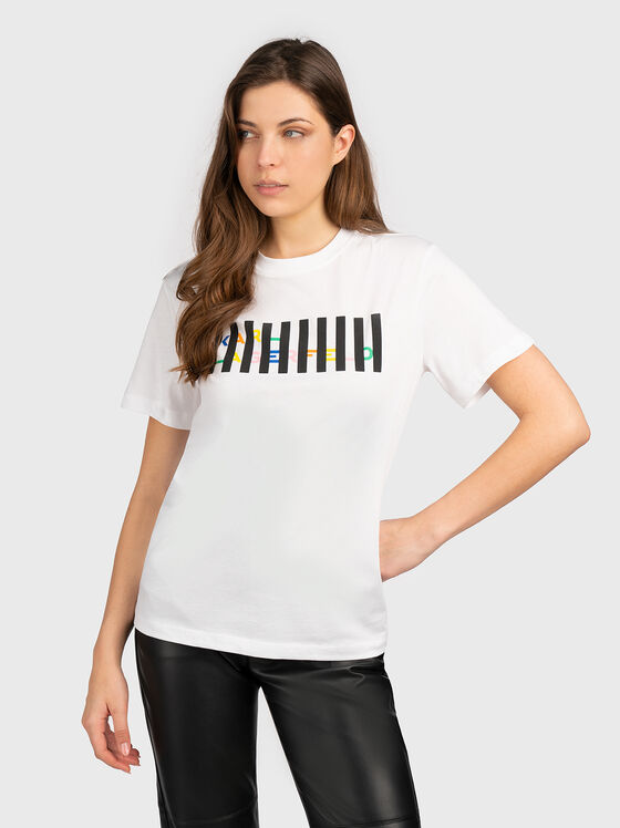 Black T-shirt with logo print - 1