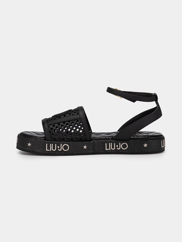 Sandals in black color with logo - 4