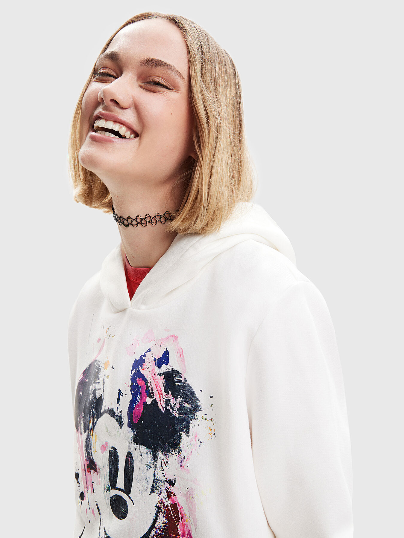 Jさん専用Desigual 24SWSK02 SWEAT MICKEY Multicolor sweatshirt with Mickey Mouse print brand DESIGUAL