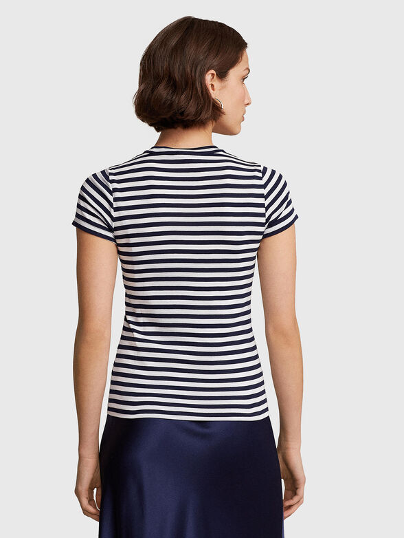 Cotton T-shirt with striped pattern - 3