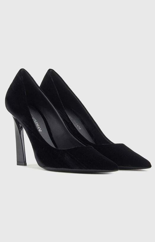Velvet high-heeled shoes brand EMPORIO ARMANI — Globalbrandsstore