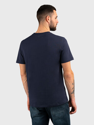 Dark blue t-shirt with print - 3