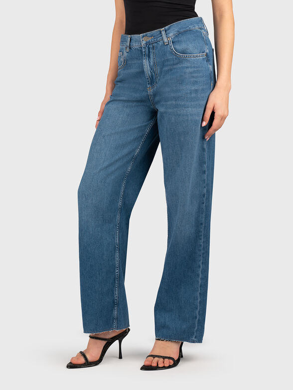 Straight jeans with wide legs - 1