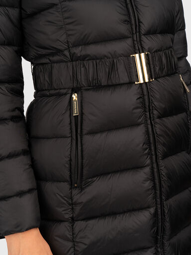 Quilted jacket with belt - 5