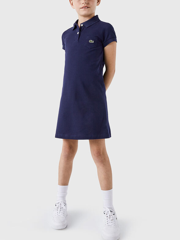 Casual dress in dark blue colour - 1