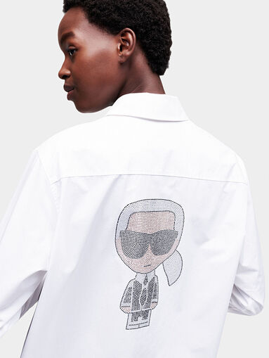 Ikonik Karl shirt with shining crystals - 5
