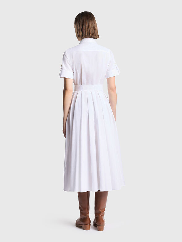 Midi shirt dress with a belt at the waist - 2