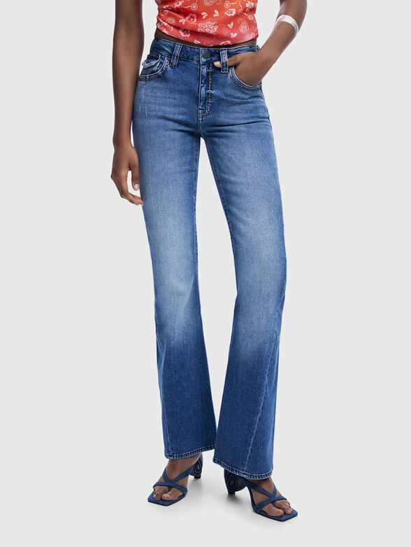 Flared jeans with twisted seam - 1
