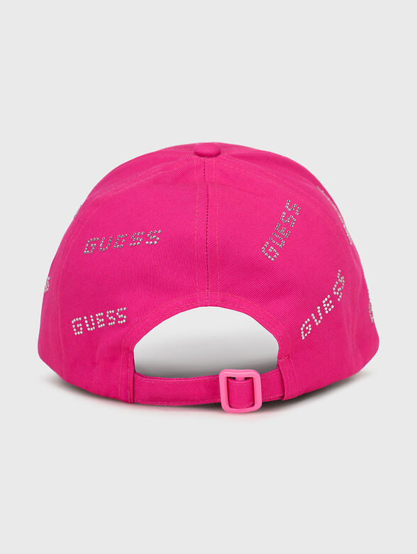 Beige baseball cap with logo motifs - 2