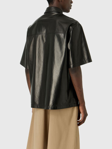 Short sleeve shirt in leather - 3