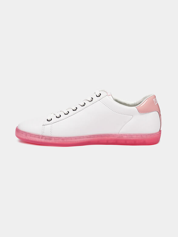 White sneakers with pink details - 4
