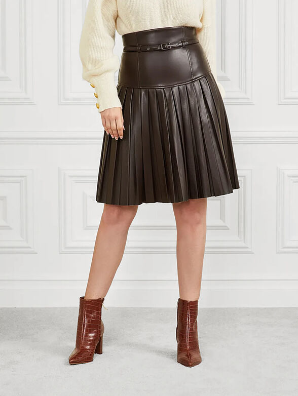 FOXTON faux leather pleated skirt - 1